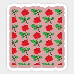 red rose Sticker